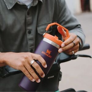 STANLEY Orange & Purple Ice Flow Flip Straw Tumbler 30 oz